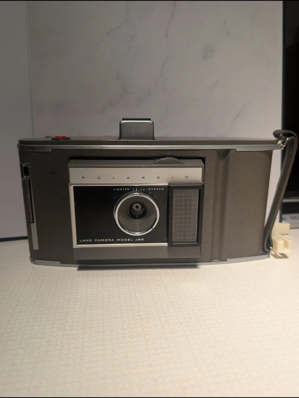 Vintage Polaroid Model J66 Land Camera With Leather Case UNTESTED AS IS